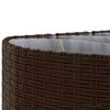 vidaXL 5-delige Loungeset met kussens poly rattan bruin