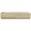 vidaXL Bedframe bewerkt hout sonoma eikenkleurig 90x190 cm