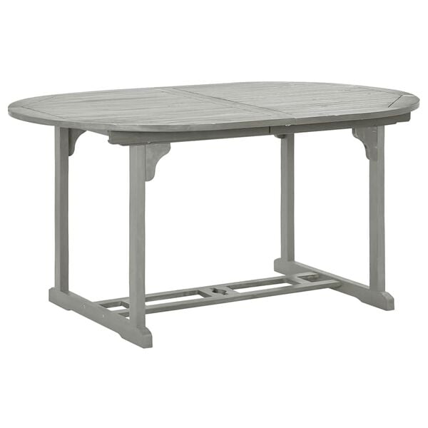 vidaXL Tuintafel 200x100x75 cm massief acaciahout grijs