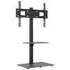vidaXL Tv-standaard hoekmodel 2-laags voor 32-65 inch zwart