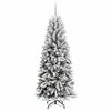 vidaXL Kunstkerstboom Wit 210 cm PVC en Plastic en Staal en PE