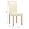 vidaXL Eetkamerstoelen 6 st kunstleer cr&egrave;mekleurig