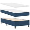 vidaXL LED Box Spring Bed met matras Blauw 90 x 200 cm Stof