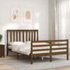 vidaXL Bedframe met hoofdbord massief hout honingbruin 140x190 cm