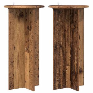 vidaXL Plantenstandaard 2 st Oud hout 40 x 40 x 80 cm Bewerkt hout