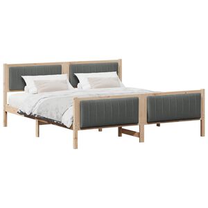 vidaXL Bedframe Bruin en donkergrijs 180 x 200 cm Massief grenenhout