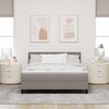 vidaXL Boxspringbed met matras met hoofdeinde Taupe 140 x 200 cm Stof