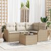 vidaXL Tuin Sofa Set met opslag 5 pcs Bruin poly rattan