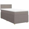 vidaXL Boxspring met matras stof taupe 90x190 cm