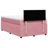 vidaXL Boxspring met matras fluweel roze 120x190 cm