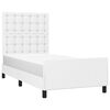 vidaXL Bedframe met hoofdbord kunstleer wit 80x200 cm