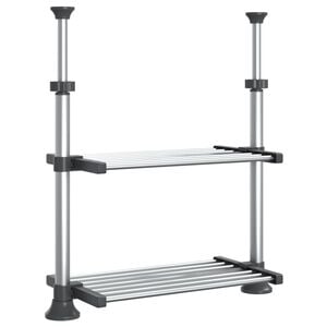 vidaXL Keukenschap 50x25x(50-70) cm aluminium