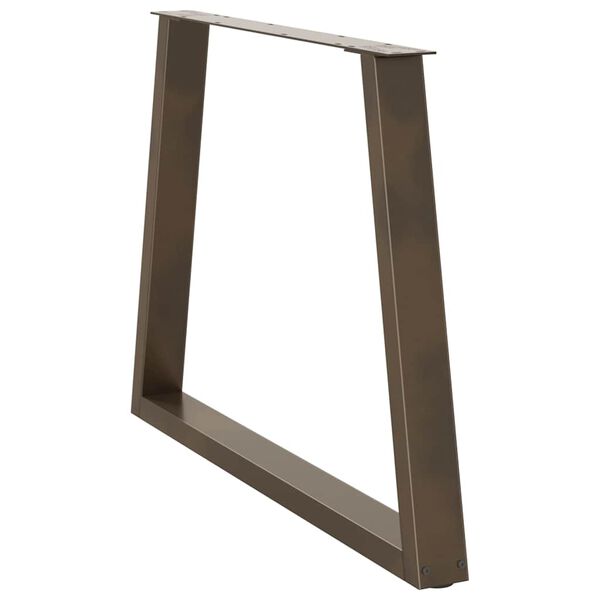 vidaXL Eettafelpoten 3 st V-vormig 100x(72-73,3) cm staal naturel