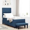 vidaXL Boxspringbed met matras met hoofdeinde Blauw 80 x 200 cm Stof