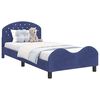 vidaXL Bedframe voor kinderen met hoofdbord Politieblauw 90 x 200 cm