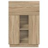 vidaXL Bureau Sonoma Eiken 71,5 x 31,5 x 106,5 cm Bewerkt hout