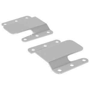 vidaXL Flush Mount Beugel 2 pcs Zilver 75 x 66 x 1,4 mm Staal