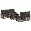 vidaXL Tuinbankenset 6 st Grijs en Donkergrijs poly rattan