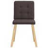 vidaXL Eetkamerstoelen 4 st stof donkerbruin