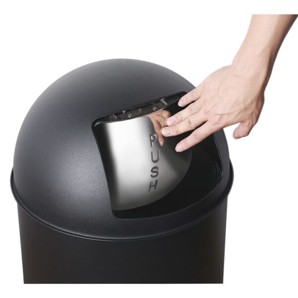 Practo Home Afvalbak Retro 35 L matzwart