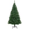 vidaXL Kunstkerstboom Groen 210 cm PVC en Staal en Kunststof
