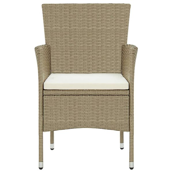 vidaXL Tuinstoelen 4 st poly rattan beige