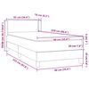 vidaXL Boxspring met matras fluweel roze 90x220 cm