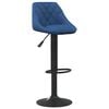 vidaXL Barkruk fluweel blauw
