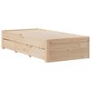 vidaXL Bedframe zonder matras met lades massief grenenhout 75x190 cm
