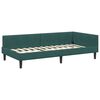 vidaXL Hoekbedframe met hoofdeinde Donkergroen 90 cm x 190 cm Fluweel