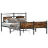 vidaXL Bedframe zonder matras hout gerookt eikenkleurig 140x190 cm