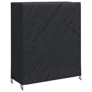 vidaXL Pingpong Tafelbedekking Effen Zwart 165 x 70 x 185 cm Stof
