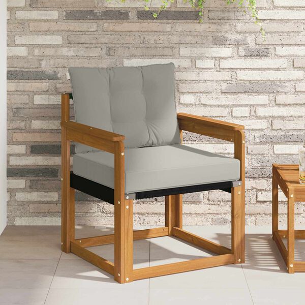 vidaXL Buiten bankenset Massief Acaciahout en Textilene