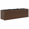 vidaXL Plantenbakken met 3 potten 2 st 105x30x32 cm poly rattan bruin