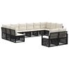 vidaXL Tuinbankenset 12 st Zwart poly rattan