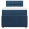 vidaXL Boxspring met matras stof blauw 100x200 cm