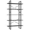 vidaXL Boekenkast met 5 schappen 100x30x175 cm bewerkt hout grijs