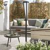 Luxform Tuinfakkellamp Wehmouth solar LED zwart en wit