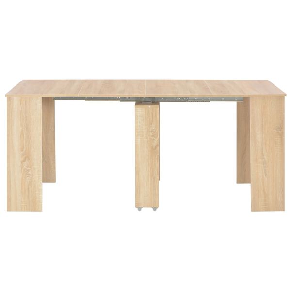 vidaXL Eettafel verlengbaar 175x90x75 cm sonoma eikenkleurig
