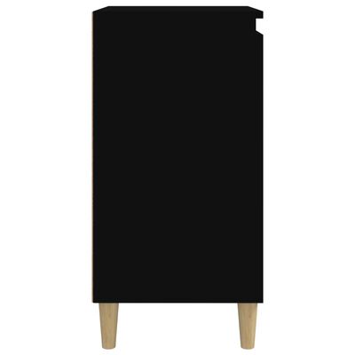 vidaXL Nachtkastje 40x35x70 cm bewerkt hout zwart