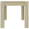 vidaXL Eettafel 160x80x76 cm spaanplaat wit en sonoma eikenkleurig