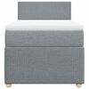 vidaXL Boxspring met matras stof lichtgrijs 90x200 cm