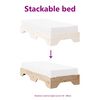 vidaXL Bedframe zonder matras stapelbaar 100x200 cm massief hout