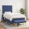 vidaXL Boxspring met matras stof blauw 80x200 cm