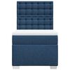 vidaXL Boxspring met matras stof blauw 80x200 cm