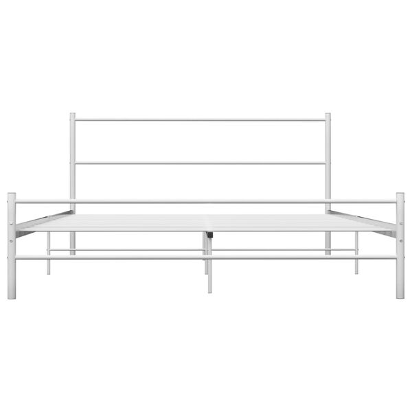 vidaXL Bedframe metaal wit 120x200 cm