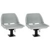 vidaXL Bootstoelen 2 st met poot 360&deg; draaibaar