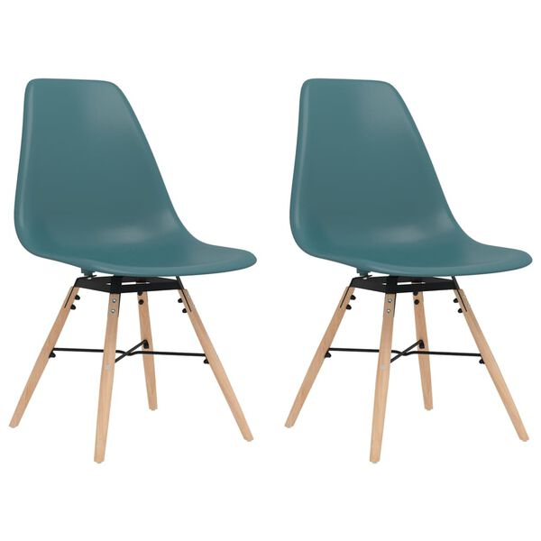 vidaXL Eetkamerstoelen 2 st PP turquoise