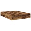vidaXL Opbergbedframe met lade met opslag Oud Hout 140 cm Bewerkt hout