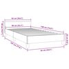 vidaXL Bedframe zonder matras 90x190 cm stof donkergrijs